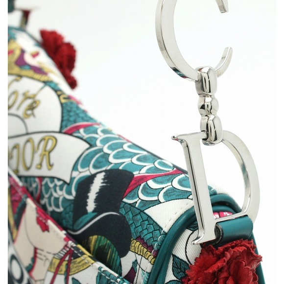 Christian Dior Saddle Bag Multicolor White - Picture 7 of 9